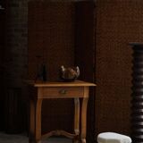 Antique Danish console, carved solid oak, lion's feet, Baroque style, 1890s.