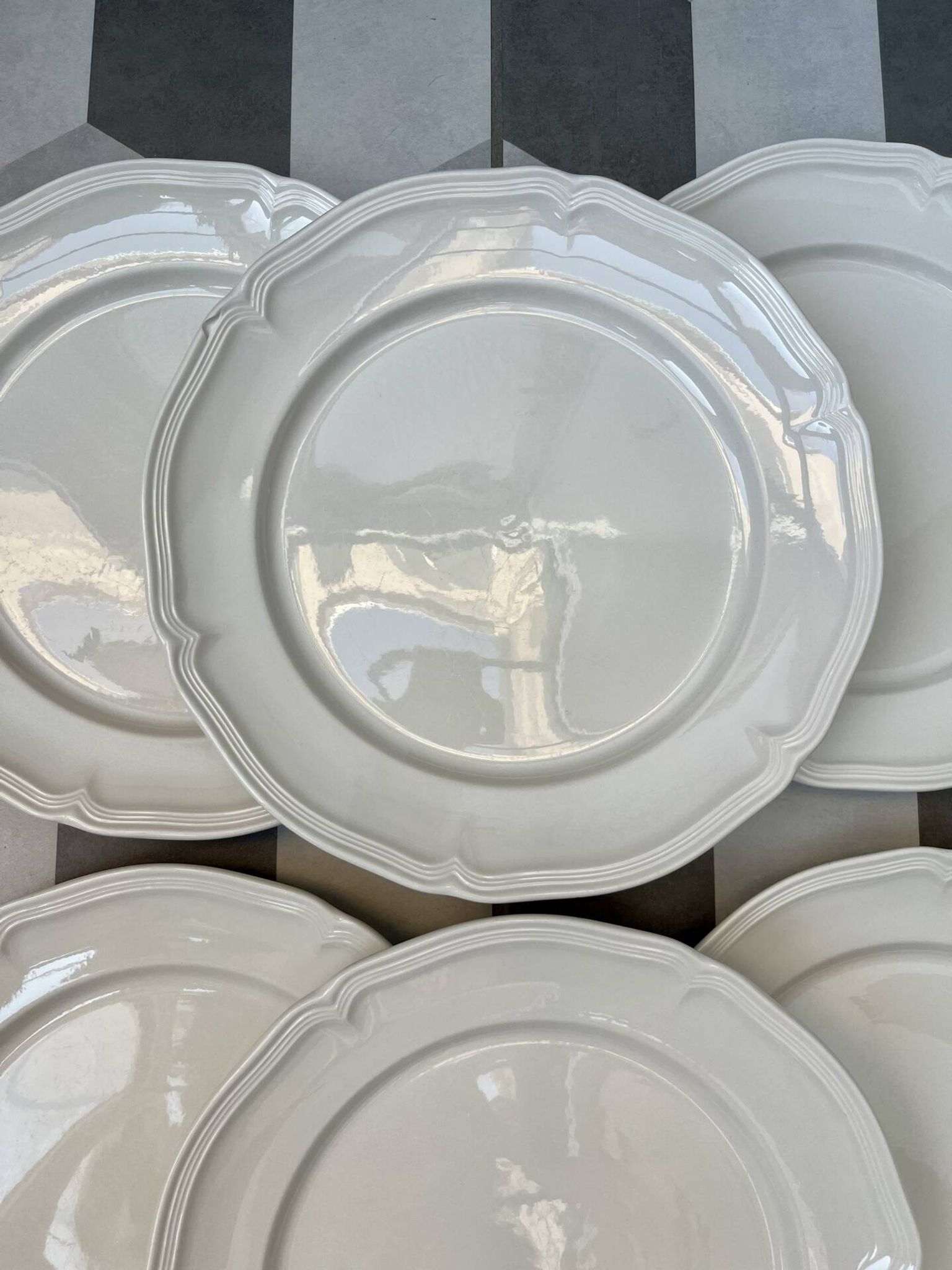 Set of 6 flat plates "Manoir" Villeroy and Boch