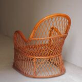 Wicker armchairs by Gervasoni, Italy, 1970s, set of 2