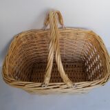 Wicker basket with handles