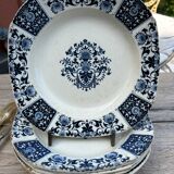 6 Terre de Fer Gien Ibis plates