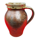 Pitcher pitcher in speckled sandstone signed