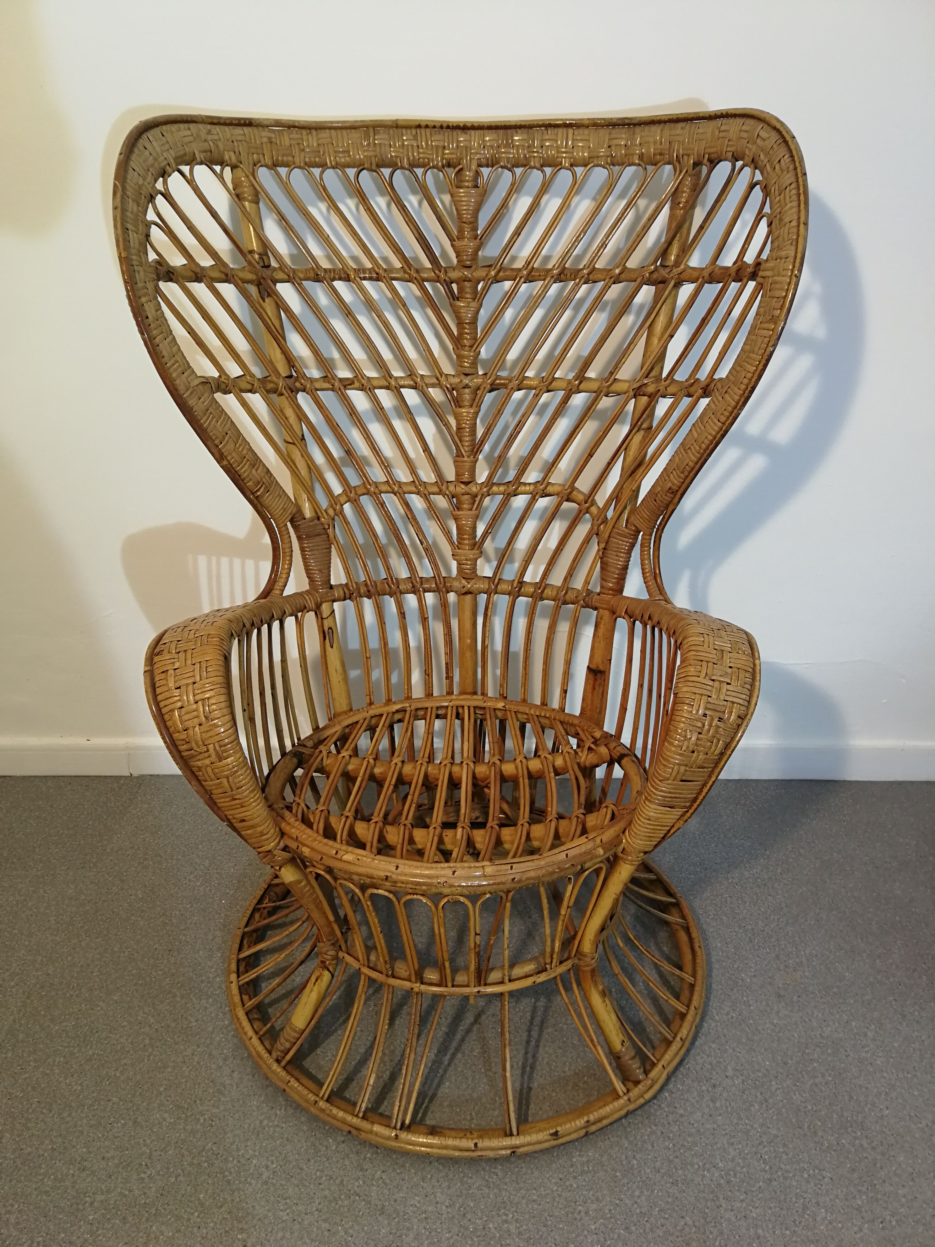 Gio Ponti rattan armchair