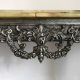 Console en marbre et métal ciselé