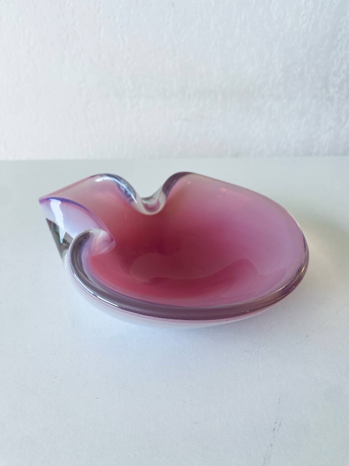 Large Murano pocket tray in opaline
