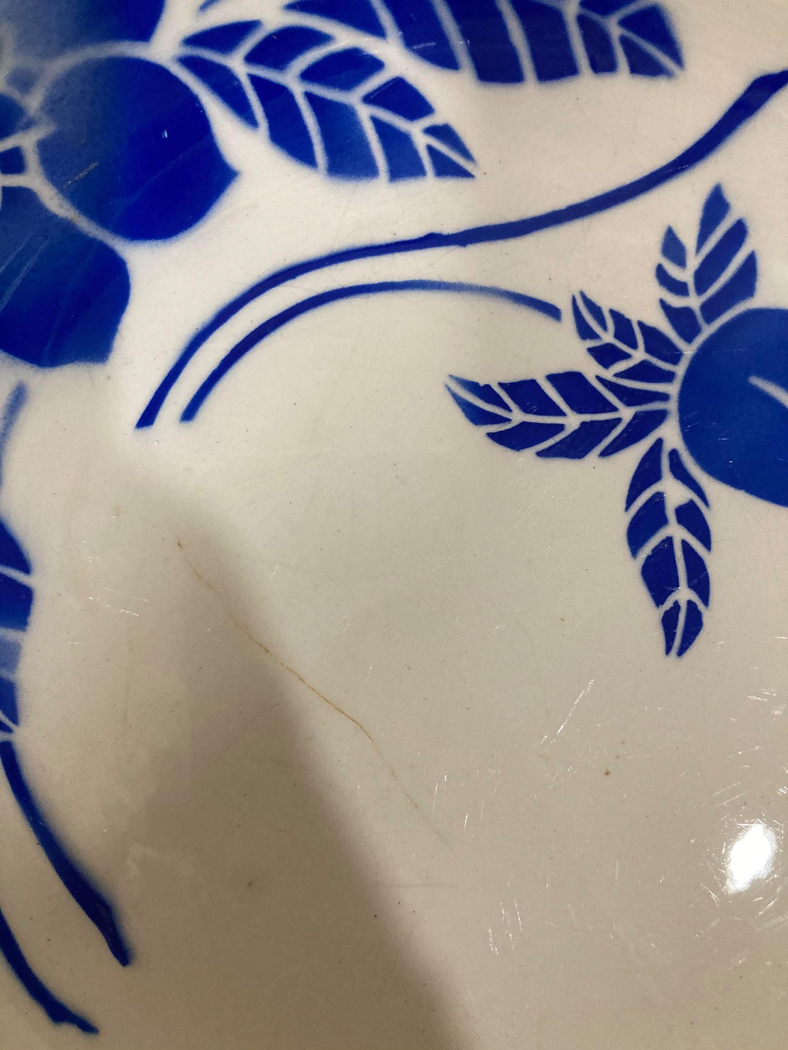 Lot of 9 hollow plates and dish Digoin Sarreguemines