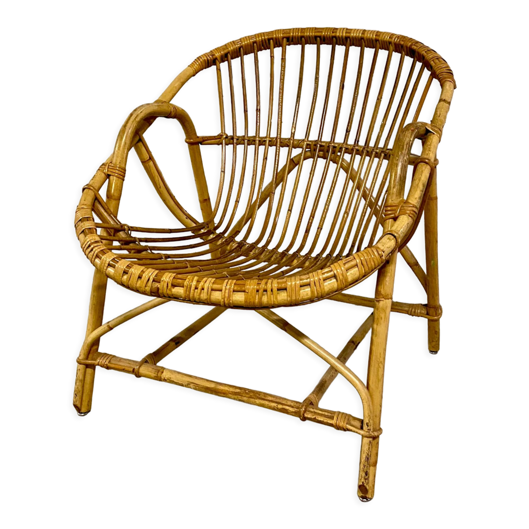 Rattan armchair