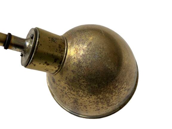 Pair of exterior or interior wall lights in gilded metal, 60s/80s