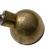 Pair of exterior or interior wall lights in gilded metal, 60s/80s