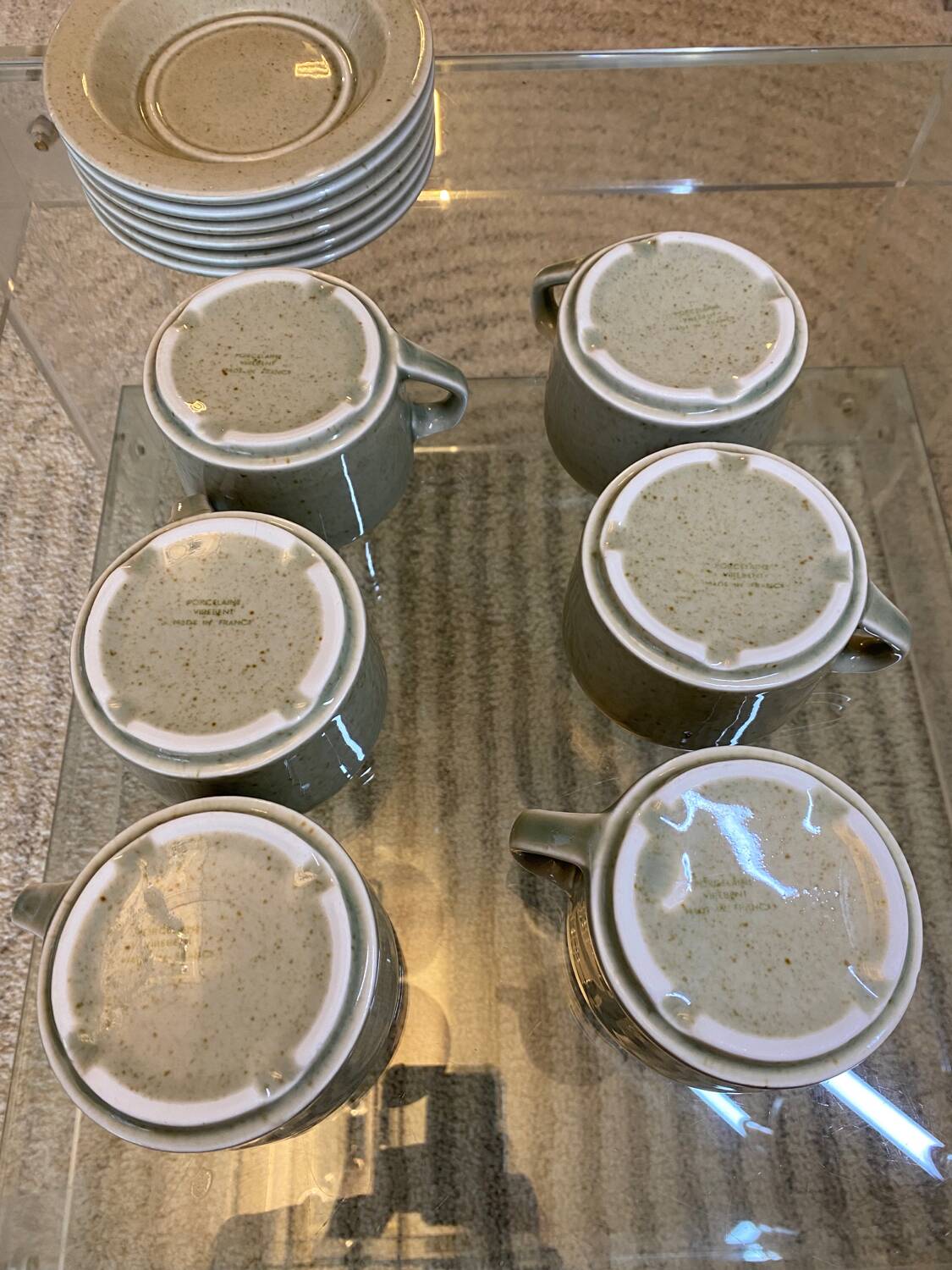 Service à café vintage en porcelaine de Virebent