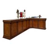 Large corner bar counter from the late 19th century.