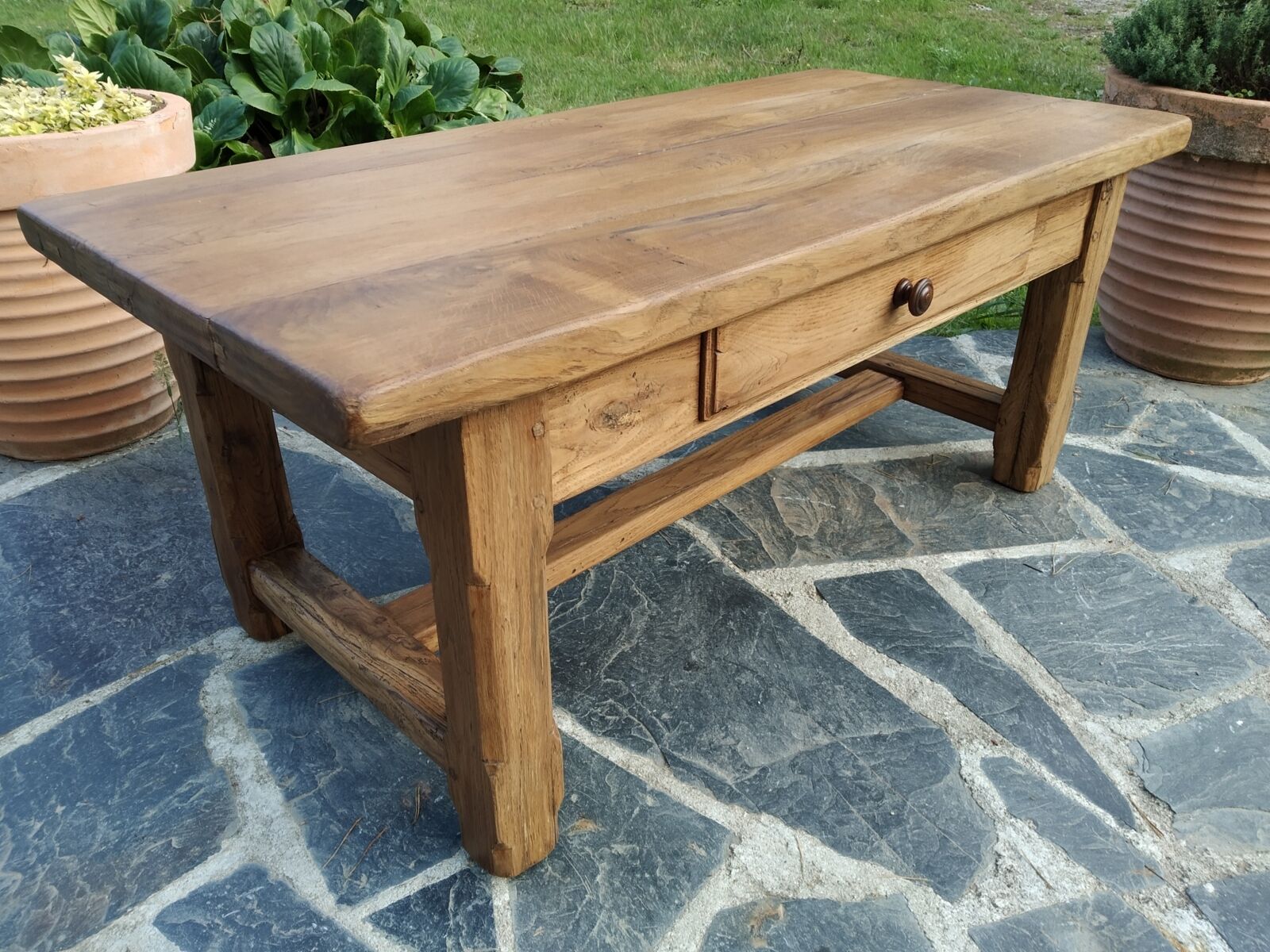 Solid oak farm coffee table