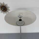 Floor lamp in white metal and plastic, Swisslamps SLZ design, vintage 80s