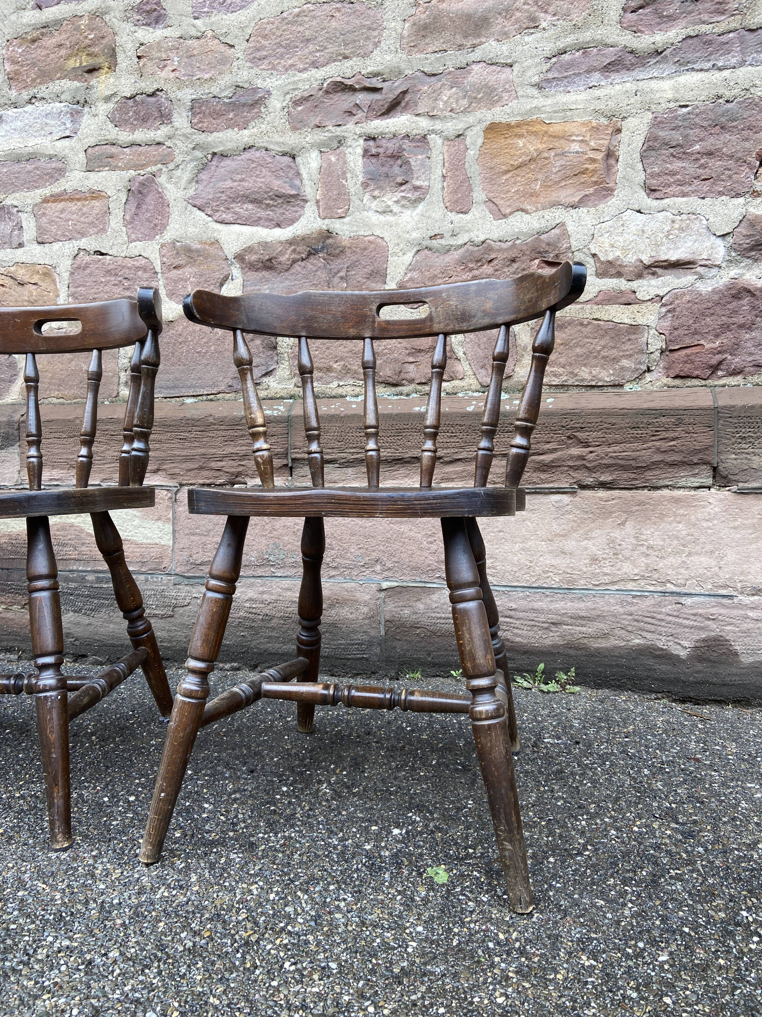 Beautiful series of 4 old western style chairs