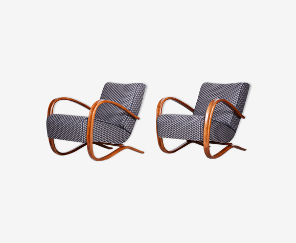 Paire de fauteuils Art Déco H269 par Up Závody, conçus par Halabala 1930