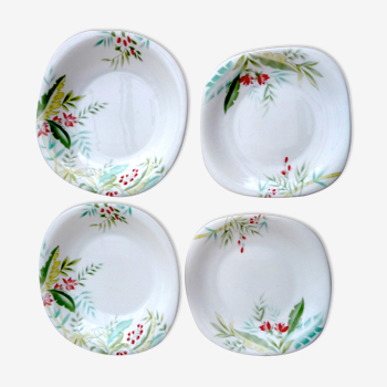 Set of 4 plates Arcopal "April"