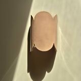 Mocha enamelled stoneware wall light (small model).