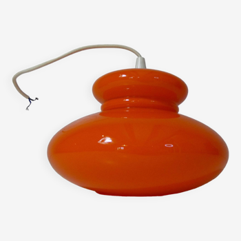 Orange glass pendant light