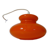 Orange glass pendant light