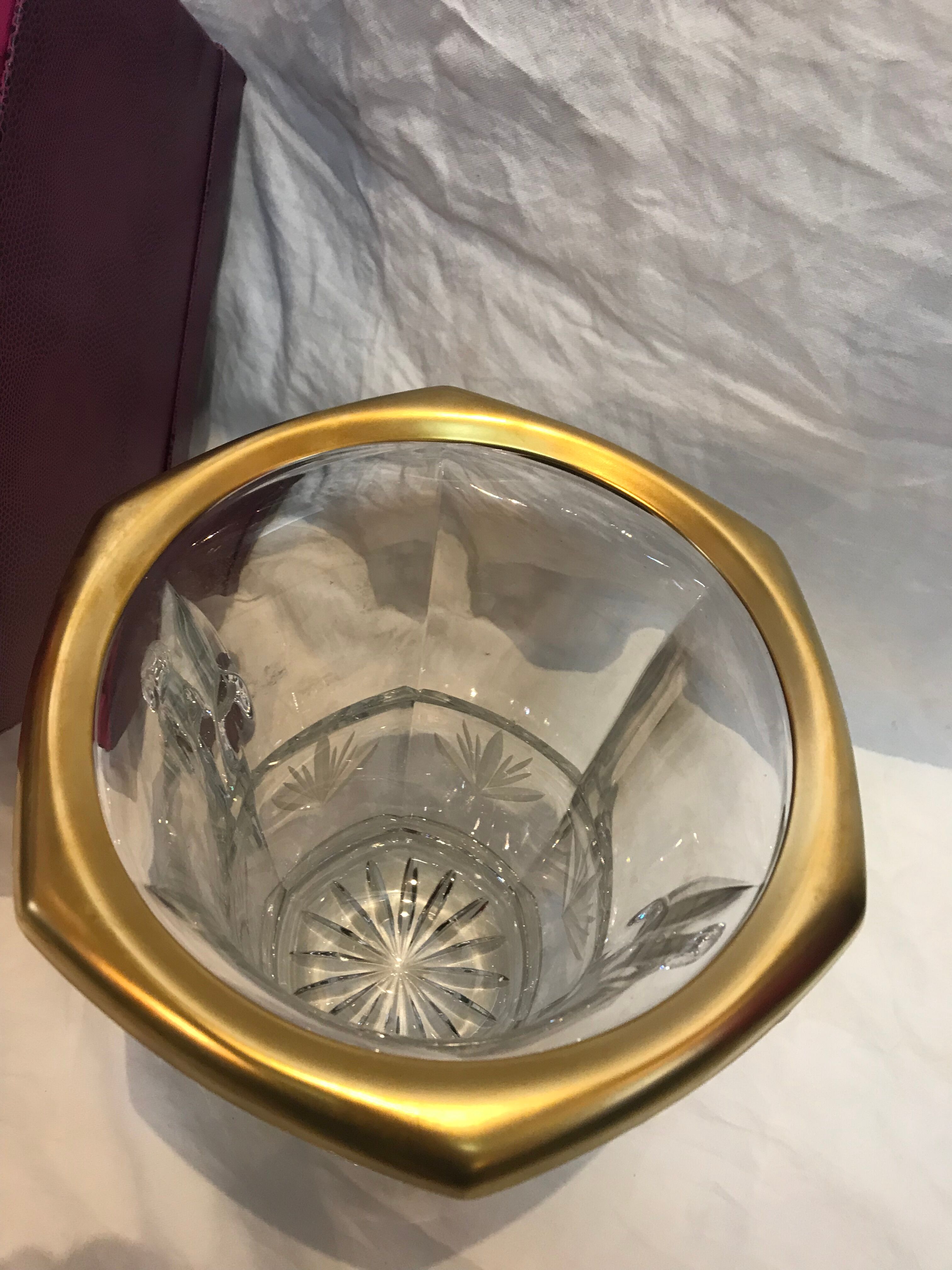 Seau à champagne numéroté 143/200 en cristal Les grands Ducs - Label Emmaüs