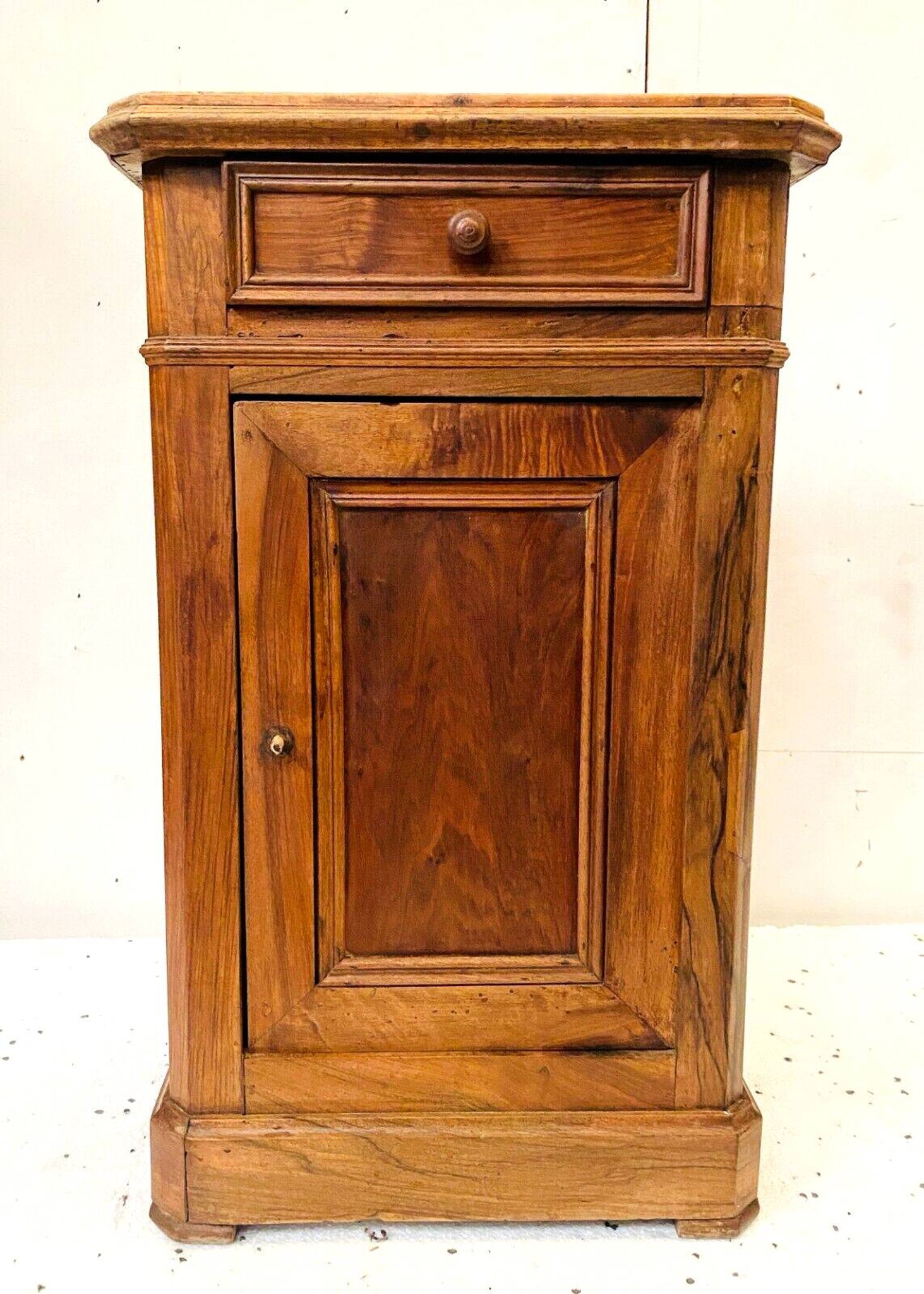 Louis Philippe bedside table in 19th century walnut