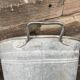Vintage galvanized zinc basin 65 liters