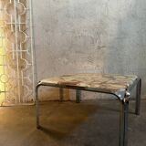 Marble and epoxy coffee table, Bauhaus style, 1960s