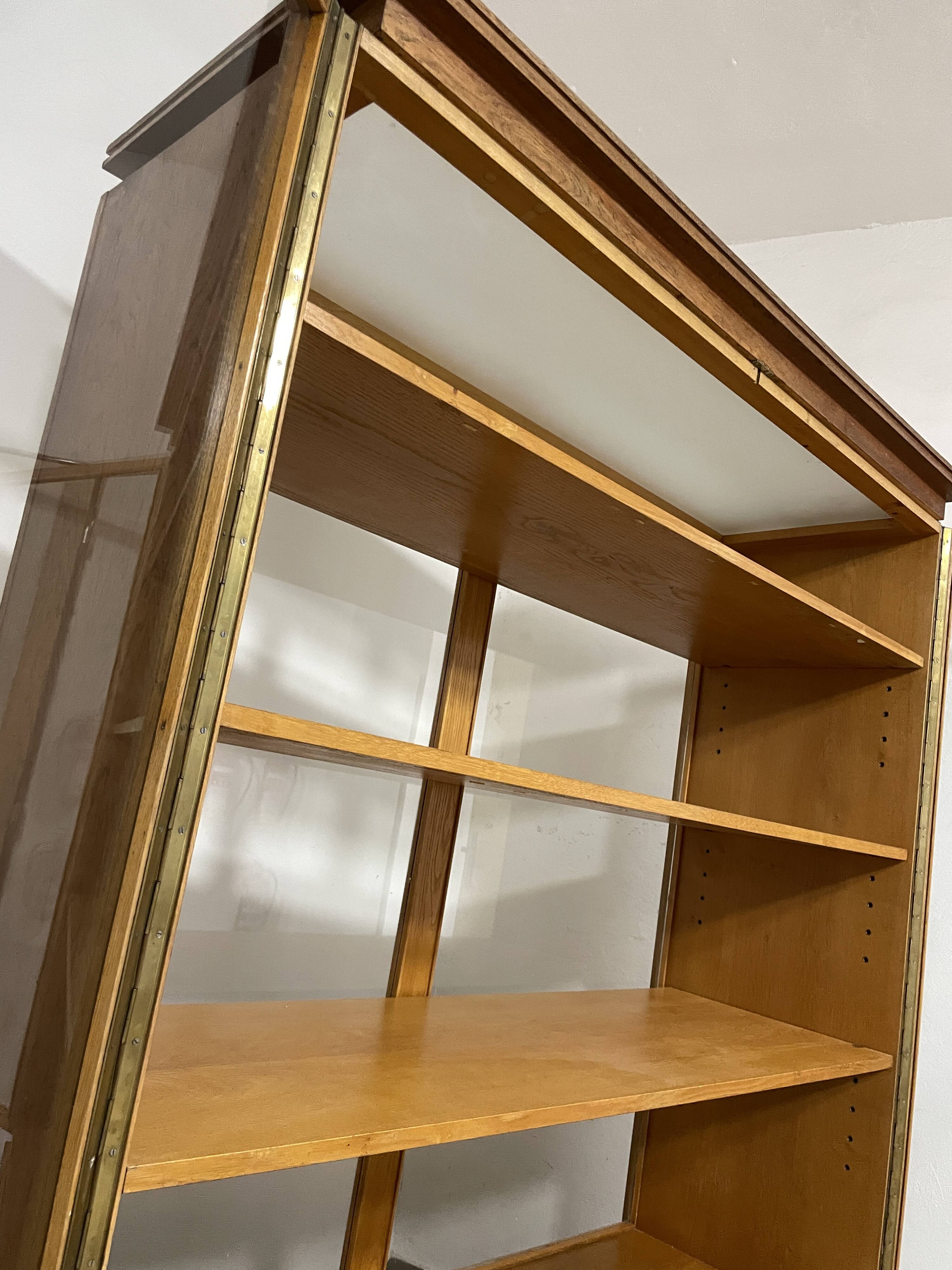 Vintage wardrobe with glass doors