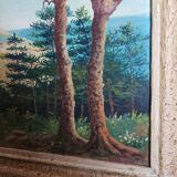 Tableau Huile sur panneau signé Robert Pichon paysage