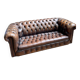 Chesterfield leather sofa in Art Deco style