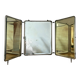 Antique barber's triptych mirror