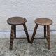 Pair of Vintage 60s/70s Ball Tripod Stools Plant Stand D