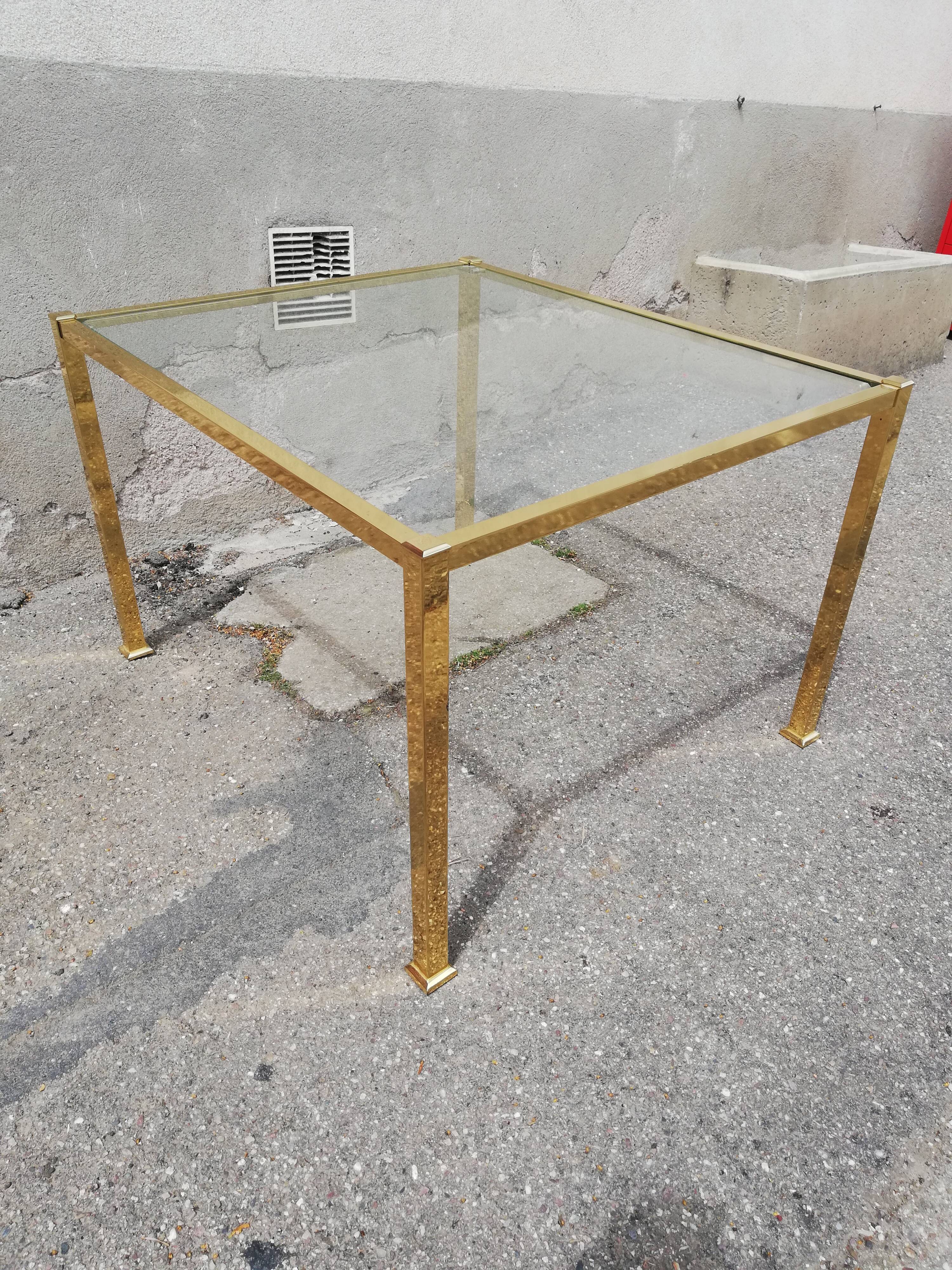 Vintage gold brass coffee table