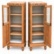 Rare pair of Art Deco glass columns in solid walnut – renovated