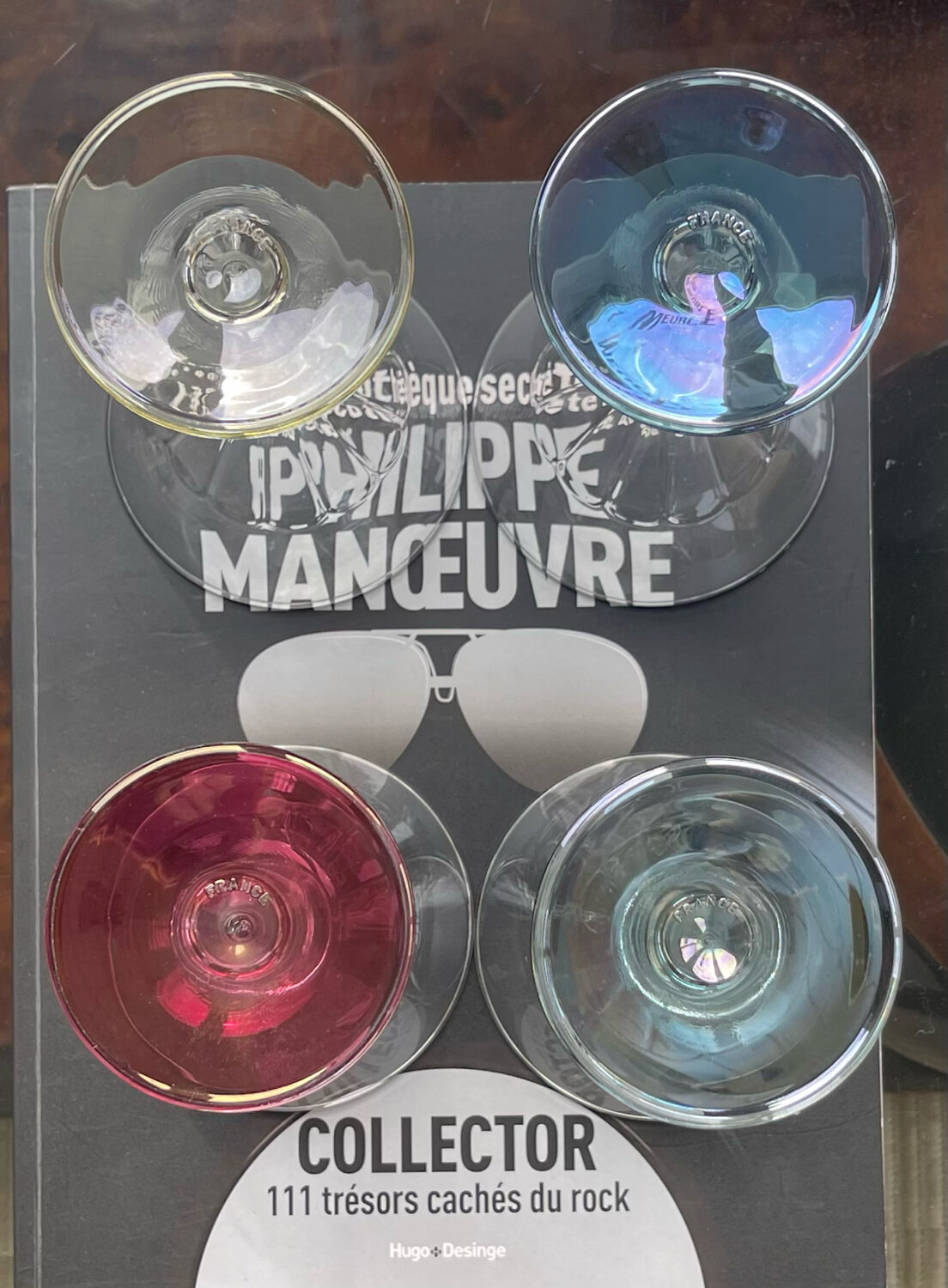 Set of 4 cocktail glasses 1970