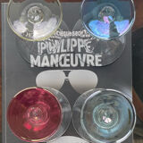 Set of 4 cocktail glasses 1970