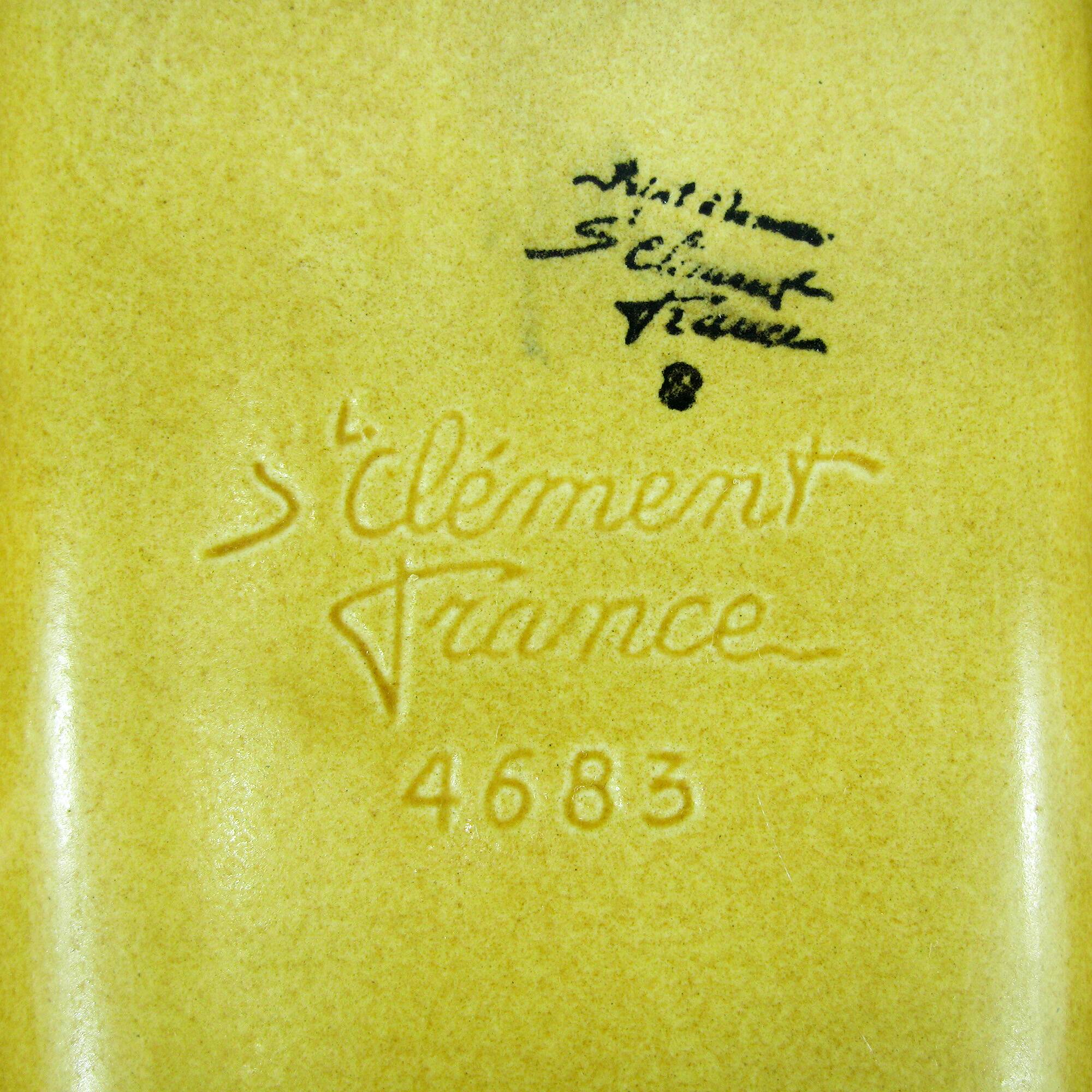 Ceramic compartmentalized dish - St-Clément France - vintage 70s