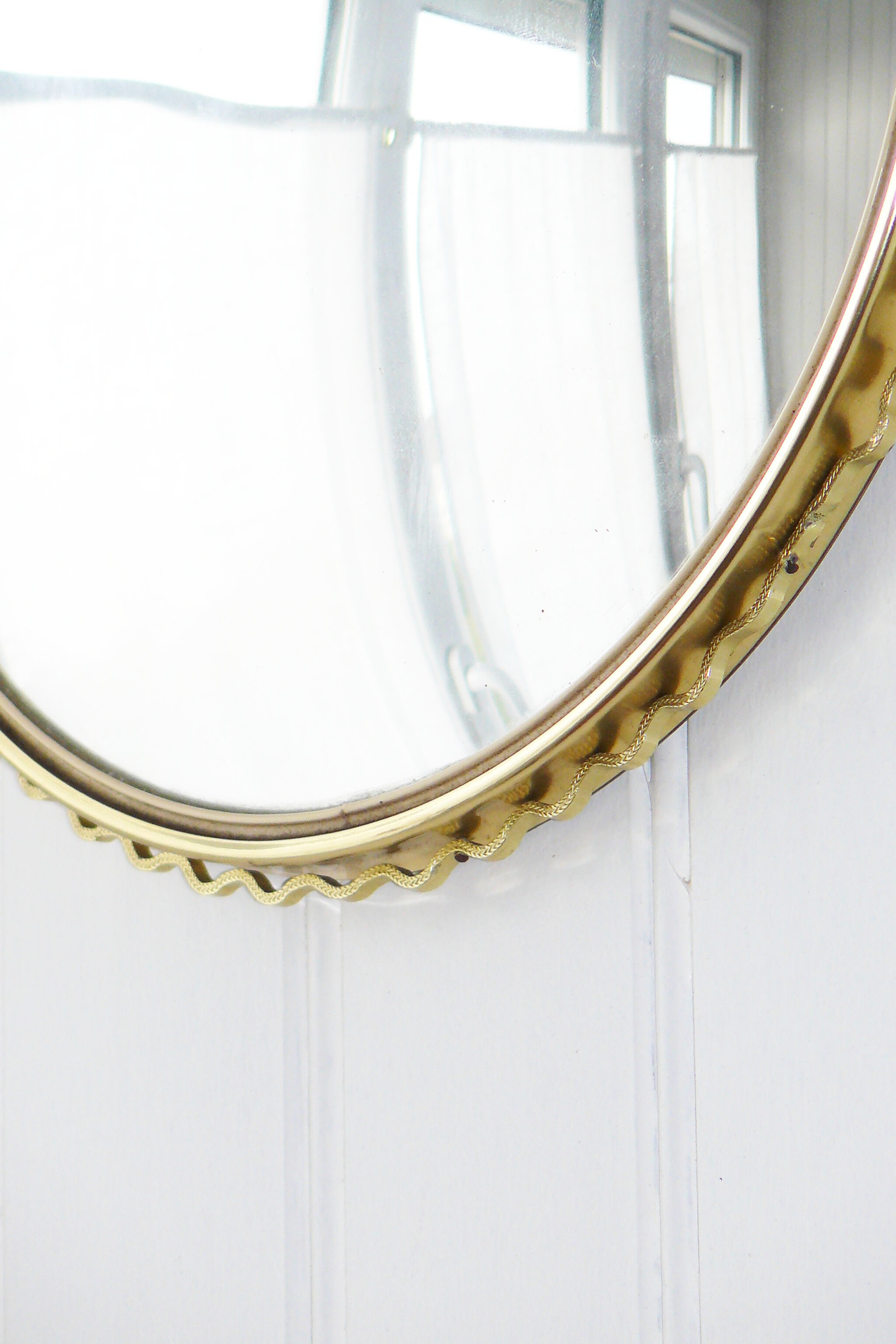 Miroir bombé sorcière en forme de montre à gousset 25 x 25 cm