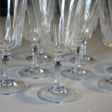 8 glasses with semi-crystal stems