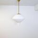 Large opaline pendant / modern brass mid-century ASEA Sweden, 1940s