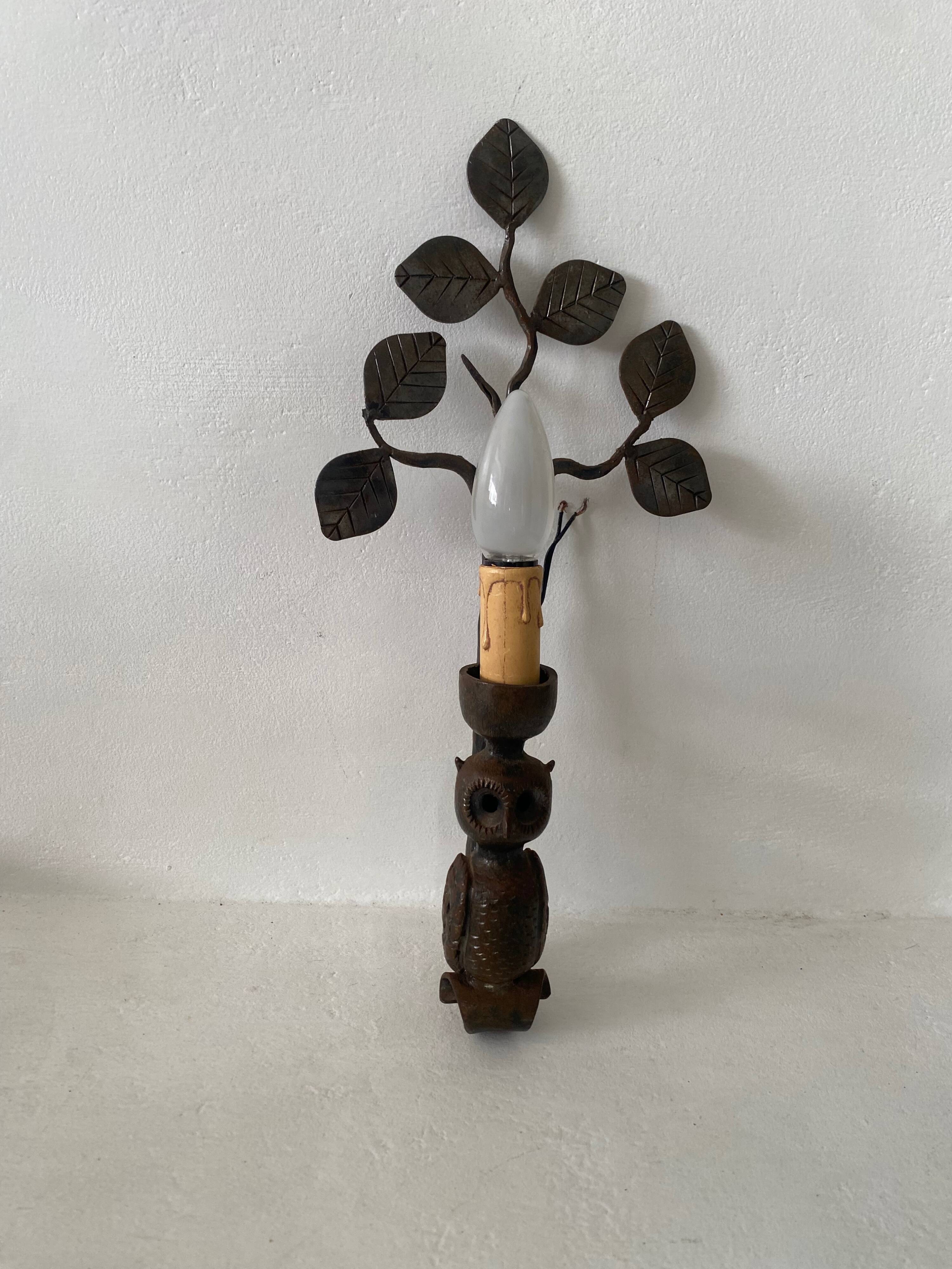 Wrought iron wall light