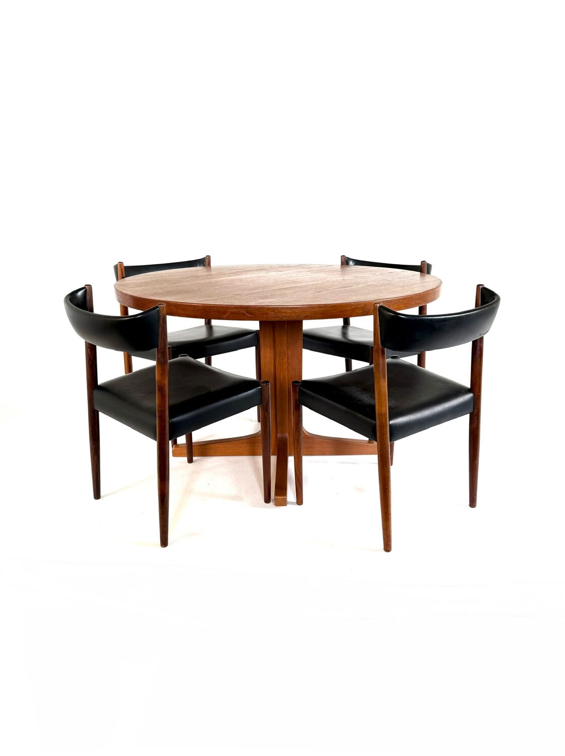 Table danoise en teck extensible vintage des années 60