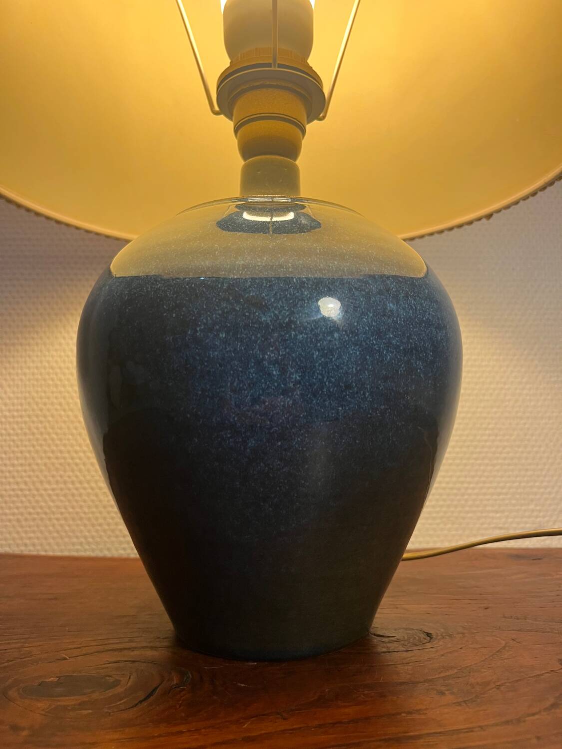Lampe à poser en céramique craquelée année 70