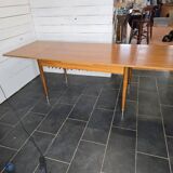 Vintage rectangular table with 2 extensions from the 60s