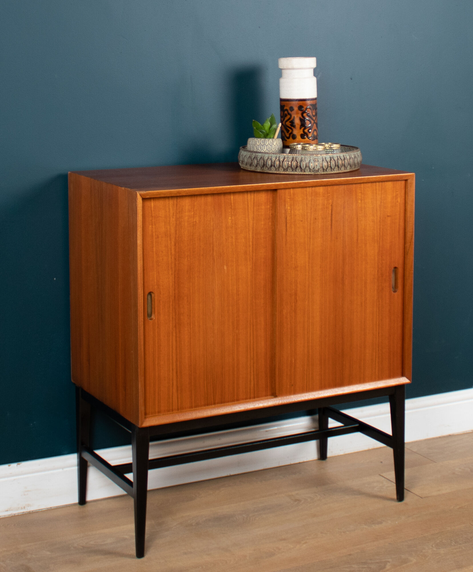 Retro danish style 1960s mid century record cabinet drinks cabinet