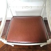 Fauteuil canné de style Louis XV bois laqué