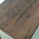 Table / Vintage cherry wood desk with turned legs – Natural patina