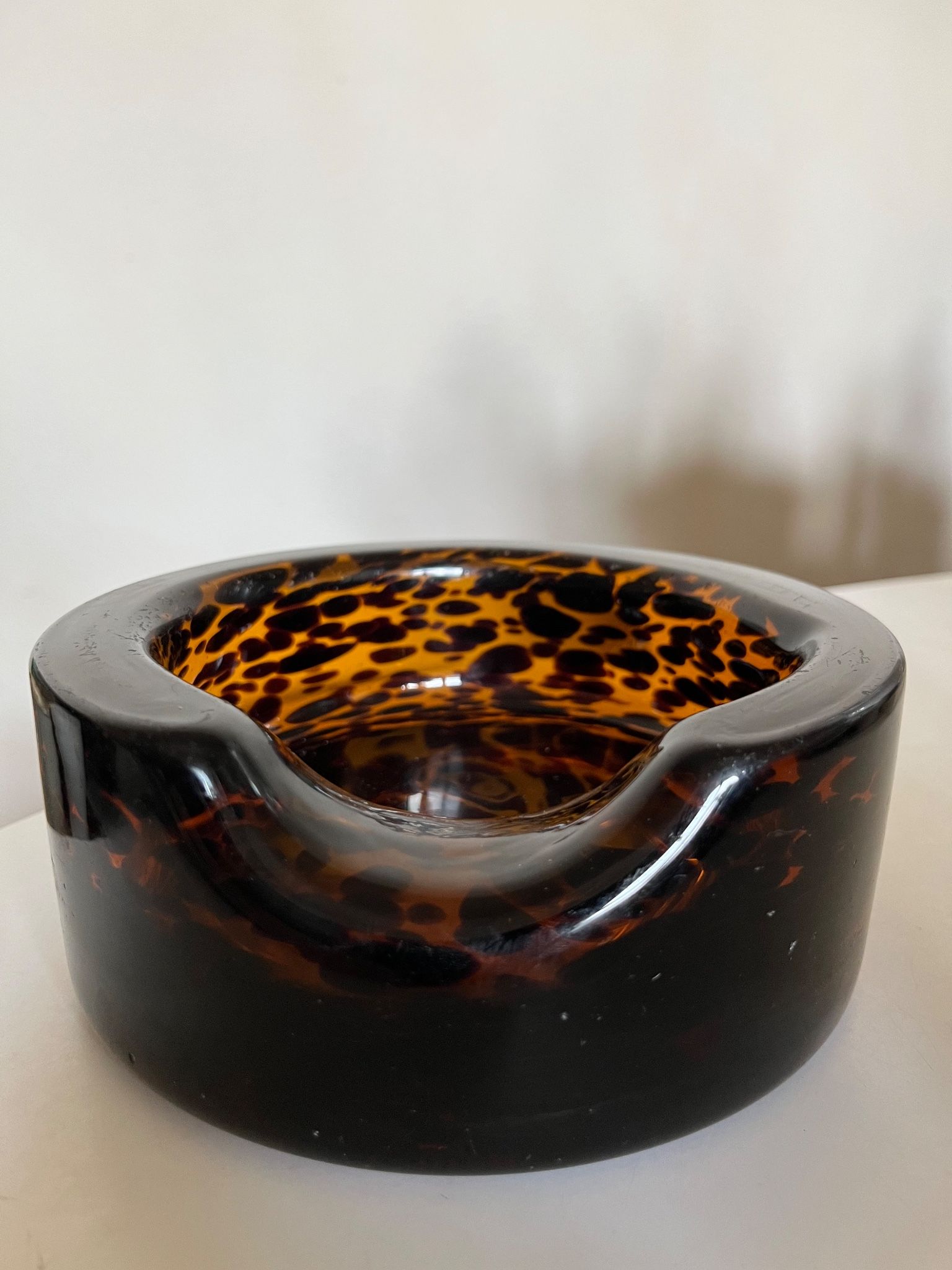 XXL pocket tray Murano 1970 Italian design blown glass