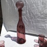 Biot liqueur service in blown glass