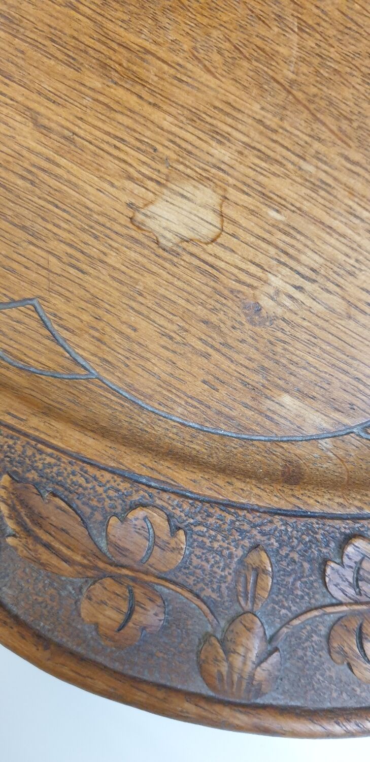 Hand-carved wooden top